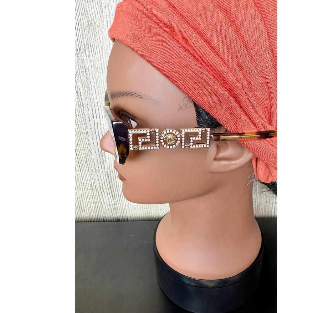 NWB Versace Cat Eye Havana Brown Gradient Sunglasses 4470-B - Picture 4 of 7